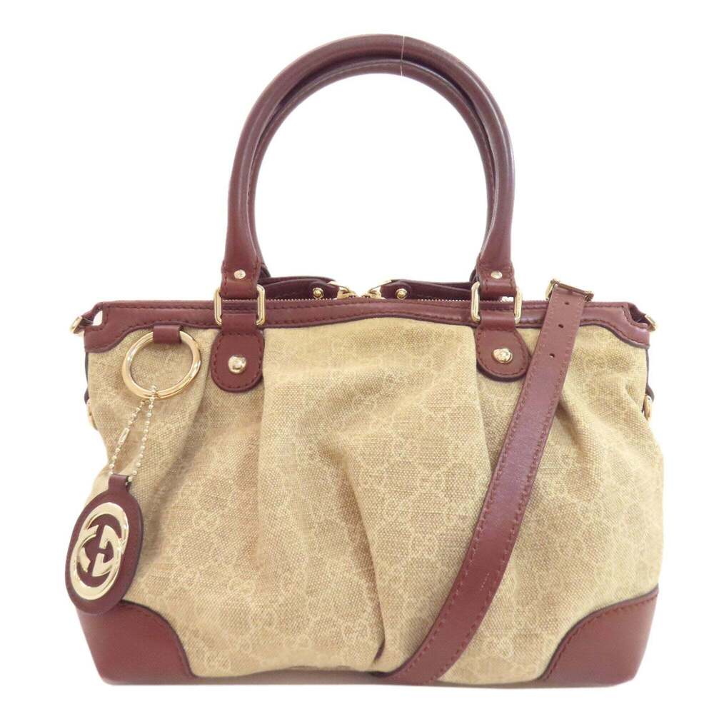 GUCCI Authentic Brown Canvas Tote Bag